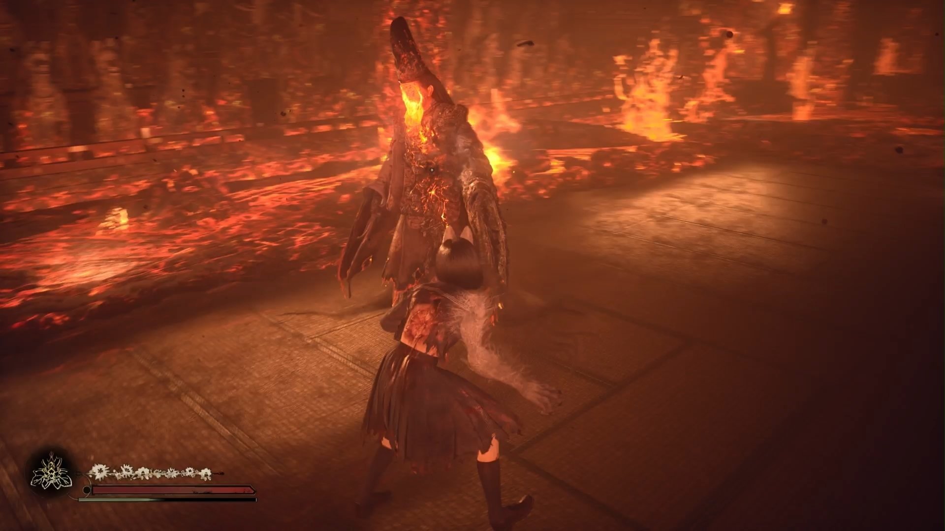 Silent Hill f boss battle action