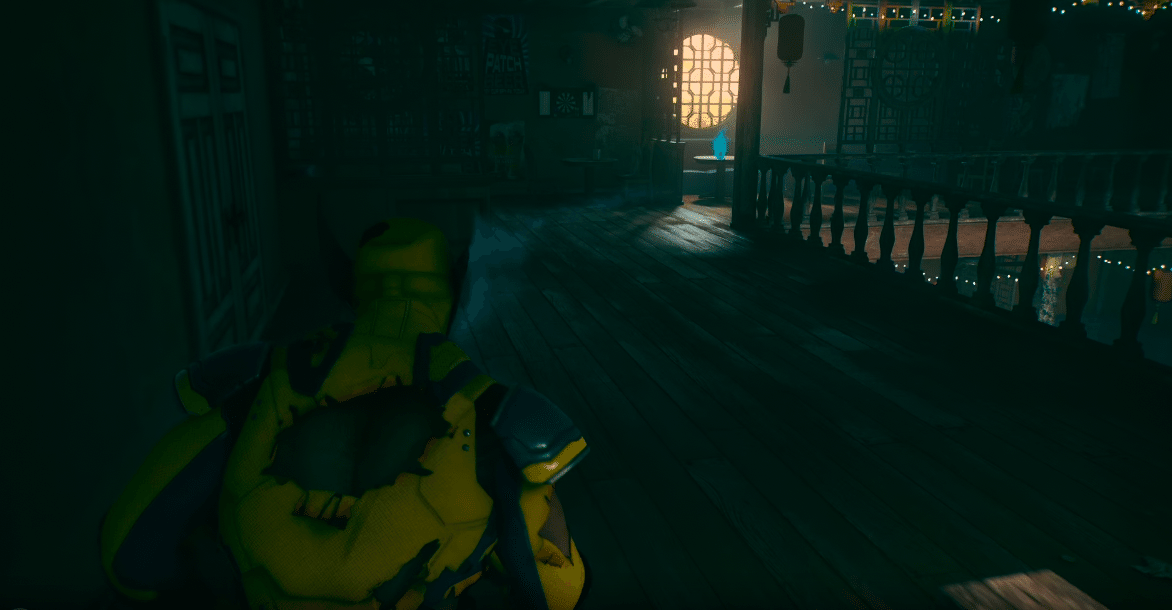 Logan searching a dark area for collectibles in Marvel's Wolverine